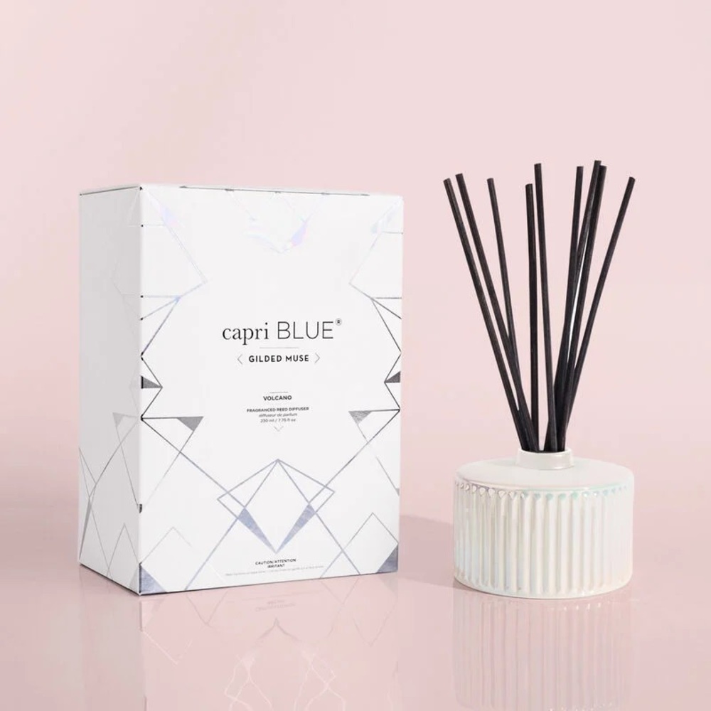 Capri Blue White Opal Gilded Reed Diffuser